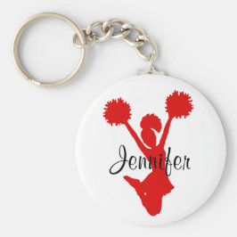 Anpassningsbar Red Cheerlead-Nyckelring Nyckelring