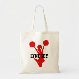 Anpassningsbar Red Cheerwriter Tote Bag Tygkasse