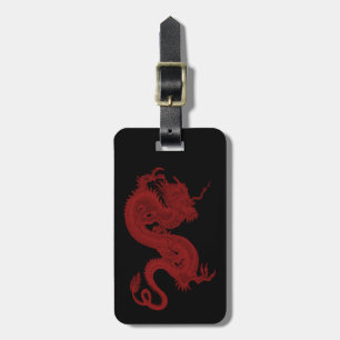 Anpassningsbar Red Dragon Pendragon Luggage Tag Bagagebricka