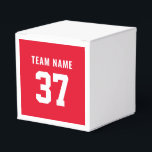 Anpassningsbar Red Front & Back Sport Presentaskar<br><div class="desc">Anpassadets utformning. Ange team och spelare namn,  nummer eller ålder.</div>