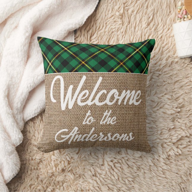 Anpassningsbar Red Guld Buffalo Check Tartan Mönst Kudde (Filt)