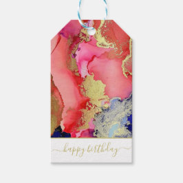 Anpassningsbar Red Guld Lila Guld Script Teckensni Presentetikett