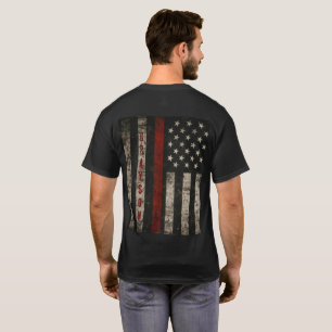 Anpassningsbar Red Line Flagga T-Shirt
