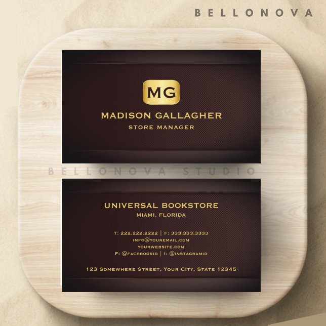 Anpassningsbar Red Maroon Guld Retail Shop Profess Visitkort (Custom Red Maroon Gold Retail Shop Professional Business Card)