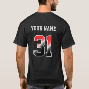 Anpassningsbar Red Number 31 Personlig T-Shirt