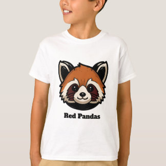Anpassningsbar Red Panda Youth T-Shirt (namn och n