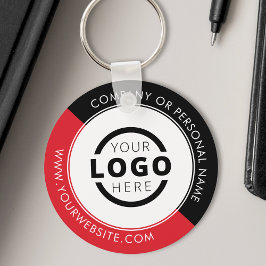 Anpassningsbar Red Promotional Business Logotyp Br Nyckelring