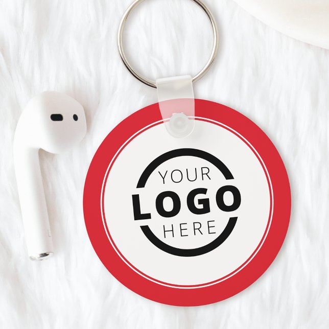Anpassningsbar Red Promotional Business Logotyp Br Nyckelring (Skapare uppladdad)