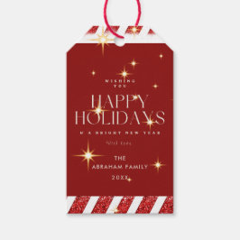 Anpassningsbar Red Rand mousserande Glad helg Presentetikett