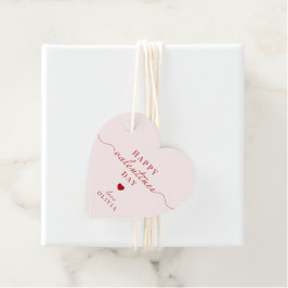 Anpassningsbar Red rosa simple VALENTINS DAY-märkr Gåvor Etiketter
