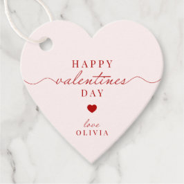 Anpassningsbar Red rosa simple VALENTINS DAY-märkr Gåvor Etiketter