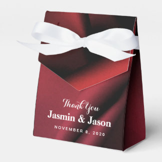 Anpassningsbar Red Silke bröllopsruta Presentaskar