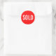 Anpassningsbar Red Sold Sticker Runt Klistermärke (Bag)