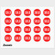 Anpassningsbar Red Sold Sticker Runt Klistermärke (Sheet)