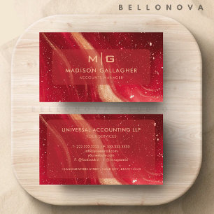Anpassningsbar Red Space Cosmo-övertoning, Profess Visitkort