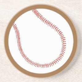 Anpassningsbar Red White Baseball på Brown Underlä Underlägg Sandsten