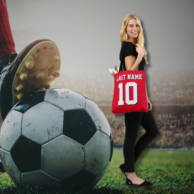 Anpassningsbar Red White Black Sport Jersey Number Tygkasse (Skapare uppladdad)