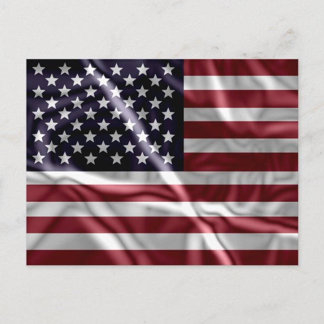 Anpassningsbar Red White Rand Starry Blue American Vykort (Framsida)