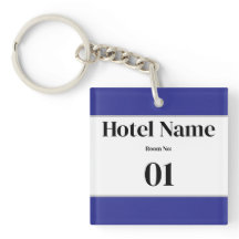 Anpassningsbar redigerbar hotellrumsnyckelring | P