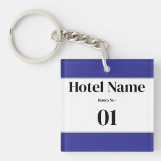 Anpassningsbar redigerbar hotellrumsnyckelring | P