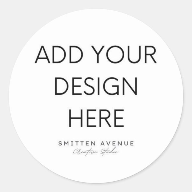 Anpassningsbar redigerbar runt klistermärke (Framsida)