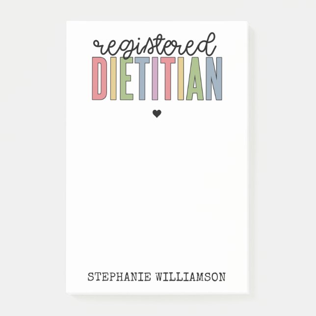 Anpassningsbar Registrerat Dietitititiskt flerfärg Post-it Block (Framsida)