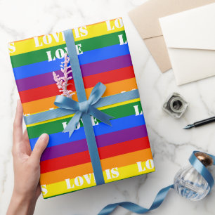 Anpassningsbar Regnbåge Flagga HBT TQ Presentpapper