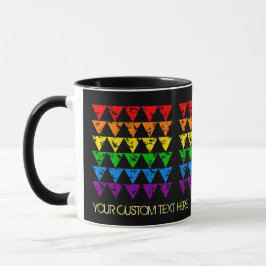 Anpassningsbar Regnbåge Triangles mugg