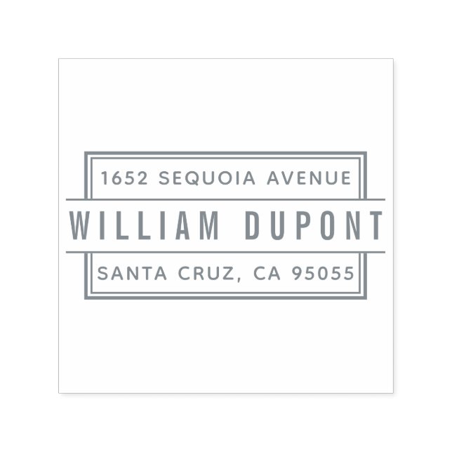 Anpassningsbar Rektangulär Returadress för en pers Självfärgande Stämpel (Design)