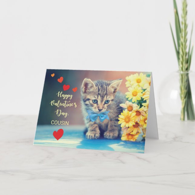Anpassningsbar Relation Cousin Kärlek Valentine Ki Kort (Framsida)