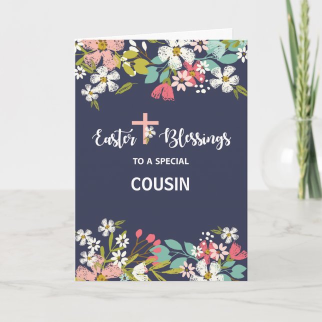 Anpassningsbar Relation Påsk Blessings of Risen Kr Kort (Framsida)