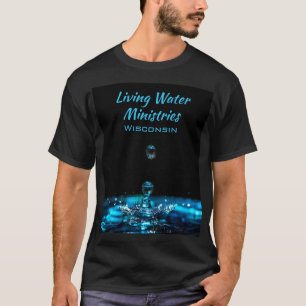Anpassningsbar Religiösa Mission Blue Black Vatten T Shirt