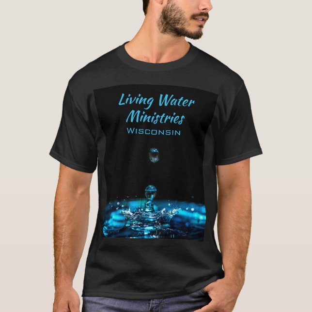 Anpassningsbar Religiösa Mission Blue Black Vatten T Shirt (Framsida)