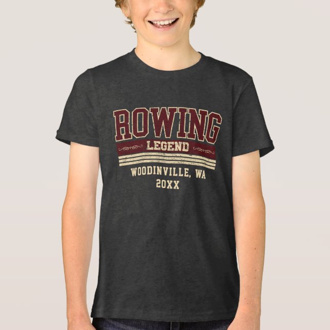 Anpassningsbar Rending Älskare Rower Crew Location T Shirt (Framsida)
