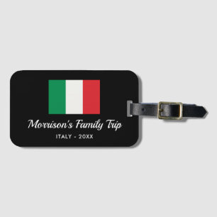 Anpassningsbar Resa i italienska Flagga Italien Bagagebricka