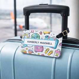 Anpassningsbar Resesignad Bagagetagg Rolig Design Bagagebricka
