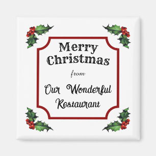 Anpassningsbar Restaurant God jul Magnet