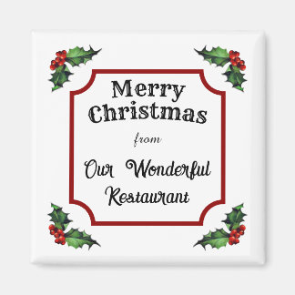Anpassningsbar Restaurant God jul Magnet