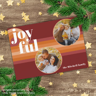 Anpassningsbar Retro Abstrakt Vågar Art Mönster Julkort