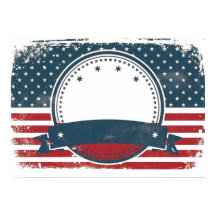 Anpassningsbar Retro American Flagga Monogram