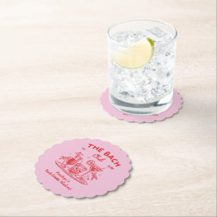 Anpassningsbar Retro Bachelorette Party Decor Unde Underlägg Papper