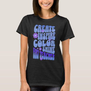 Anpassningsbar Retro Best Art Teacher någonsin ins T Shirt