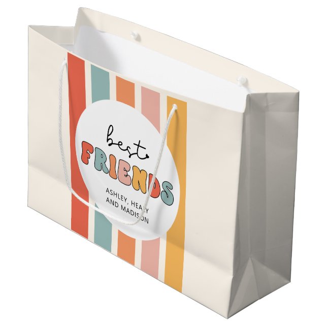 Anpassningsbar Retro Best Friends BFFs Cute Bestie (Framsidan Vinklad)