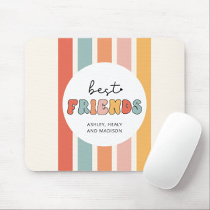 Anpassningsbar Retro Best Friends BFFs Cute Bestie Musmatta
