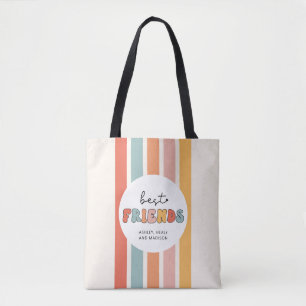 Anpassningsbar Retro Best Friends BFFs Cute Bestie Tygkasse