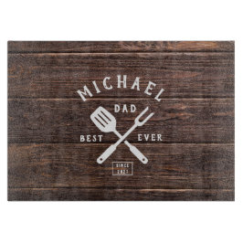 Anpassningsbar Retro BEST PAPPA EVER Rustic Mörk W