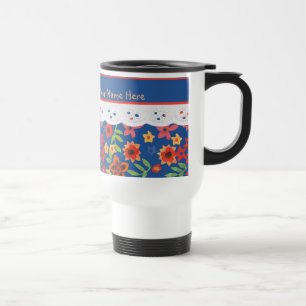 Anpassningsbar Retro Blommigt, Faux Snöre Resemugg