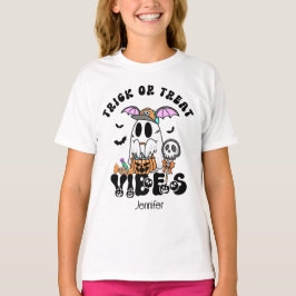 Anpassningsbar Retro Bus eller godis Vibes Ghost K T Shirt