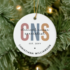 Anpassningsbar Retro CNS Klinisk sjuksköterska Spe Julgransprydnad Keramik