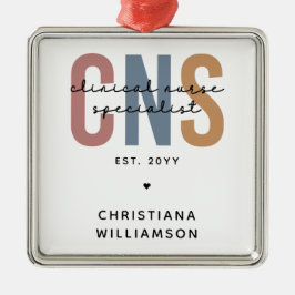 Anpassningsbar Retro CNS Klinisk sjuksköterska Spe Julgransprydnad Metall